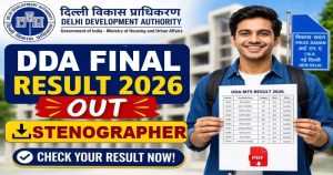 Delhi Development Authority (DDA) Various Post Marks 2026