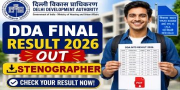 Delhi Development Authority (DDA) Various Post Marks 2026